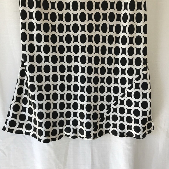 Y2K Laundry by Shelli Segal 100% Silk Dress, Size 10 , Black & Cream Halter - Picture 3 of 10